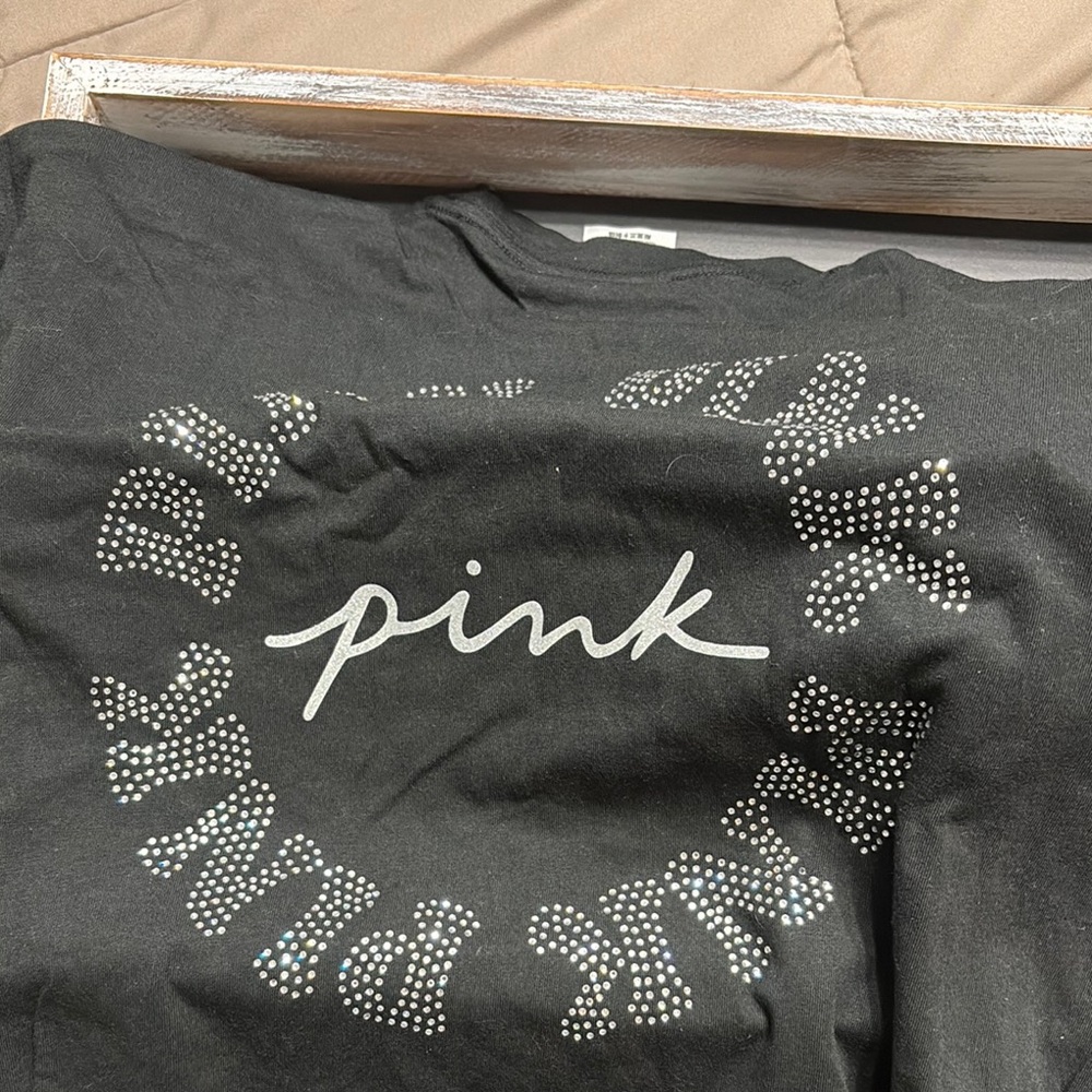PINK Victoria's Secret Black Long Sleeve Tee